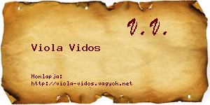 Viola Vidos névjegykártya